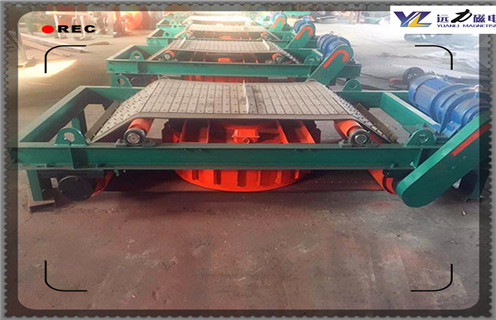 干式自卸式電磁除鐵器，湖北RCDD-5超強(qiáng)干式自卸式電磁除鐵器電流_湖北RCDD-5超強(qiáng)干式自卸式電磁除鐵器廠家配件_型號(hào)及工作視頻